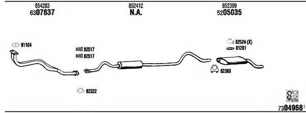 FONOS OP40420B Exhaust System